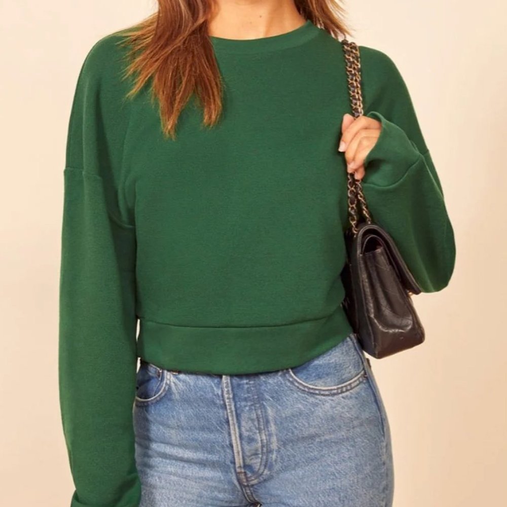 Reformation Hunter Green Sweatshirt
